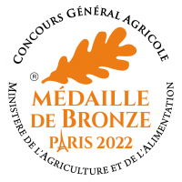 Concours Général Agricole 2022 : Médaille de Bronze sur millésime 2020