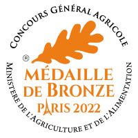 Concours Général Agricole 2022 : Médaille de Bronze sur millésime  2020